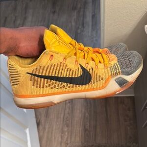 Nike Vibrant Yellow and Gray Athletic Shoes